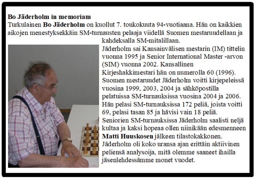 Bo J�derholm suru-uutinen